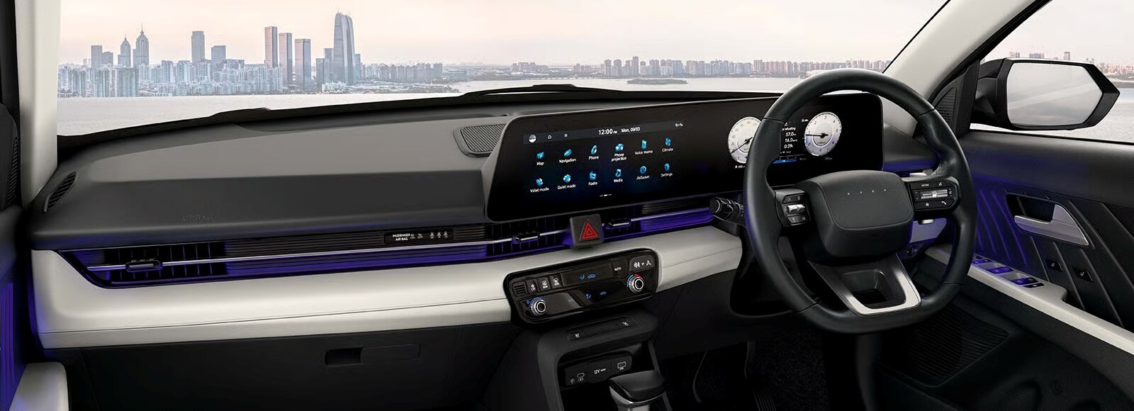Inside the cabin, the Verna facelift introduces new features such as an updated D-cut steering wheel and leatherette seat upholstery on higher variants Inside the cabin, the Verna facelift introduces new features such as an updated D-cut steering wheel and leatherette seat upholstery on higher variants