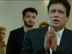 A still from the film Kissa Court Kachahari Ka featuring actor Rajesh Sharma.