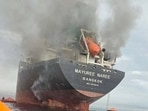 The Thai bulk carrier Mayuree Naree was attacked in the Strait of Hormuz, leaving three crew members trapped. 