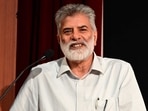 Prof Lakhwinder Singh, professor at the Thapar School of Liberal Arts and Sciences, Patiala, during “The Punjab Plan: Policy and Governance Summit” held at the Mahatma Gandhi State Institute of Public Administration in Chandigarh