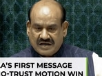 Om Birla chairs Lok Sabha after no-trust vote win