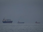 Oil tankers and ships line up in the Strait of Hormuz as seen from Khor Fakkan, United Arab Emirates, Wednesday, March 11, 2026. (AP Photo/Altaf Qadri)