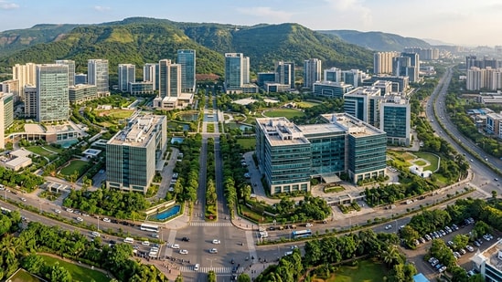 The City and Industrial Development Corporation of Maharashtra (CIDCO) has invited bids to develop the International Corporate Park in Navi Mumbai’s Kharghar. (Picture for representational purposes only). (Gemini Generated Photo )