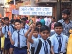 According to legislation introduced in March 2020, Marathi is mandatory for students of classes 1 to 10 in all schools in Maharashtra, including those affiliated with national and international boards (HT Archives)