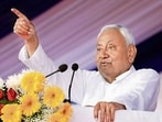 Bihar CM Nitish Kumar addresses a Jan Samwad programme during his Samriddhi Yatra in Khagaria on Friday. (HT Photo)