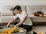 Three-piece trolley sets stacked neatly, ready for travel or home use, combining style, space, and convenience for any family.(Pexels)