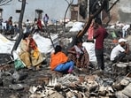 A massive fire broke out at a fish market in Matiala near Uttam Nagar in west Delhi around midnight between Wednesday and Thursday, around  300 to 400 slums were  guted, in New Delhi, India, on Thursday, March 12, 2026. 