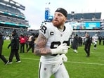 Maxx Crosby #98 of the Las Vegas Raiders runs off the field after the game against the Philadelphia Eagles Maxx Crosby #98 of the Las Vegas Raiders runs off the field after the game against the Philadelphia Eagles