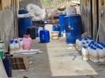 Singh said the unit had stored chemicals and was involved in manufacturing toilet cleaners, phenyl, and their repackaging. (Parveen Kumar/HT)