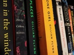 A sneak peek into my bookshelf, and where some of the psychological thrillers sit.