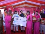 Mohan Yadav addresses beneficiaries during a programme for the Ladli Behna scheme in Gwalior district.