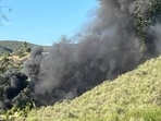 A fire was reported at Poway in California on Thursday.