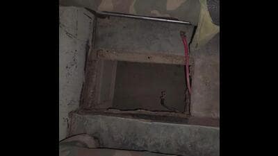 The hole in the bus floor, through which 9-year-old Naina fell and came under the wheels of the bus (HT File Photo) The hole in the bus floor, through which 9-year-old Naina fell and came under the wheels of the bus (HT File Photo)