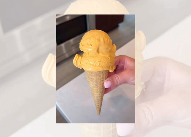 Moreno takes butter chicken, adds dairy, refrigerates it overnight and then puts it in an ice-cream maker. (INSTAGRAM/@ITSMEJULIETTE) Moreno takes butter chicken, adds dairy, refrigerates it overnight and then puts it in an ice-cream maker. (INSTAGRAM/@ITSMEJULIETTE)