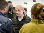 Israeli Prime Minister Benjamin Netanyahu visits the Palmachim Air Force Base