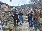 The inspection being carried out as part of the relocation process.