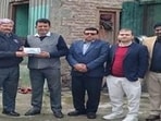 The pensioners outreach programme in Ganderbal, where senior officials, led by Pr CCA (North Zone) Ashish Joshi and CCA (J&K) Raj Karan Verma, conducted door-to-door visits to meet BSNL pensioners and assess their welfare. (HT Photo) The pensioners outreach programme in Ganderbal, where senior officials, led by Pr CCA (North Zone) Ashish Joshi and CCA (J&K) Raj Karan Verma, conducted door-to-door visits to meet BSNL pensioners and assess their welfare. (HT Photo)