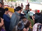 The two day event features themed gardens, bonsai, cactus and flower displays along with stalls by nurseries and horticulture departments. (@VipulGoelBJP/X)