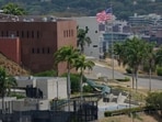An American flag flies again at the US Embassy in Caracas, Venezuela, Saturday, seven years after it was lowered when Washington and Caracas cut diplomatic relations in 2019. (AP Photo/Ariana Cubillos)