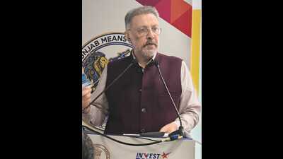 State health minister Dr Balbir Singh addressing a session on healthcare during Progressive Punjab Investors’ Summit 2026 on Saturday. (HT) State health minister Dr Balbir Singh addressing a session on healthcare during Progressive Punjab Investors’ Summit 2026 on Saturday. (HT)