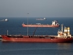 FILE PHOTO: Luojiashan tanker sits anchored in Muscat, as Iran vows to close the Strait of Hormuz, amid the U.S.-Israeli conflict with Iran. 