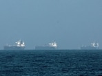 FILE PHOTO: Tankers are seen off the coast of Fujairah, as Iran vows to fire on ships transiting the Strait of Hormuz, amid the U.S.-Israel conflict with Iran, in Fujairah, United Arab Emirates, March 3, 2026. REUTERS/Amr Alfiky/File Photo