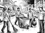 Officials say teams will maintain cleanliness through regular sweeping and waste removal while staff deployment is being increased. (HT)