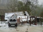 Several houses, structures, and standing crops were damaged as a storm with heavy rain and hail swept across parts of Manipur (PTI)