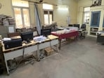 Staff say most of the desk are not manned amid staff shortage. (HT Photo) Staff say most of the desk are not manned amid staff shortage. (HT Photo)
