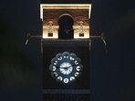 The clock stopped again on Sunday, days after Azeem Ahmad Siddiqui’s last visit, when dust settling on the mechanical parts had brought it to a halt. (Deepak Gupta/HT)