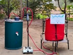‘Vaayu’ uses organic waste generated in kitchens—vegetable peels, leftover food, rice, chapatis etc.—to produce methane gas. (HT PHOTO)