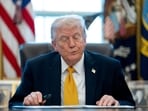 US President Donald Trump during an executive order signing in the Oval Office of the White House in Washington, DC, US.