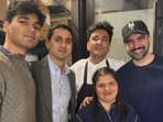 Zohram Mamdani with Vikas Khanna and his team at Bungalow. (@vikaskhannagroup/Instagram)