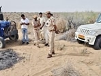 The forest department arrested three accused and seized a tractor suspected to have been used in the incident. (HT sourced photo)