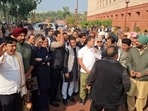 Congress members, led by Leader of Opposition Rahul Gandhi, had staged a protest against the suspension.