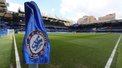 General view of the corner flag inside the stadium before the match (REUTERS)