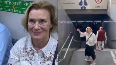 Norwegian ambassador travelled on Delhi Metro, called it super efficient and convenient. (X/@NorwayAmbIndia) Norwegian ambassador travelled on Delhi Metro, called it super efficient and convenient. (X/@NorwayAmbIndia)