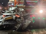 The car, coming from the Rampur side, was at high speed when it collided with the trolley loaded with bricks, representational image. 
