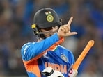 India's Abhishek Sharma celebrates his half century during the T20 World Cup final against New Zealand. (PTI) India's Abhishek Sharma celebrates his half century during the T20 World Cup final against New Zealand. (PTI)