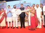 BDD Chawl redevelopment: MHADA handed over keys to 864 flats to eligible residents of the Naigaon area who are being rehabilitated under the redevelopment of the Bombay Development Directorate (BDD) chawls in central Mumbai on March 16.