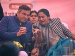 Water minister Parvesh Verma with Delhi CM Rekha Gupta. 