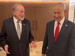 Israel Prime Minister Benjamin Netanyahu with US Ambassador Mike Huckabee. 