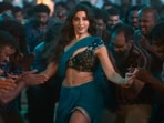Nora Fatehi in a still from the song Sarke Chunar Teri Sarke.
