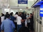 Scene outside emergency ward of RMLIMS (Sourced)