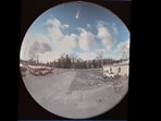 This image made from video shows video taken from a surveillance camera showing a meteor falling through the sky in Olmsted Falls, Ohio.
