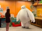 Baymax and other Disney icons make frequent appearances on the cruise. Photo: Soumya Srivastava Baymax and other Disney icons make frequent appearances on the cruise. Photo: Soumya Srivastava