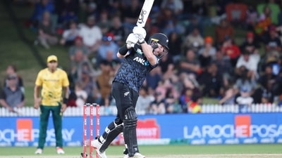 Nick Kelly also played a crucial role with the bat, having stitched a 37-run stand alongside Conway that steadied the progress for the home team after the dismissal of Latham. (AFP) Nick Kelly also played a crucial role with the bat, having stitched a 37-run stand alongside Conway that steadied the progress for the home team after the dismissal of Latham. (AFP)