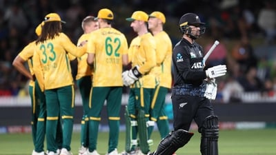 Devon Conway led New Zealand's batting charge with his 49-ball 60. He and his opening partner Tam Latham had set the tone early with their 48-run stand. (AFP) Devon Conway led New Zealand's batting charge with his 49-ball 60. He and his opening partner Tam Latham had set the tone early with their 48-run stand. (AFP)
