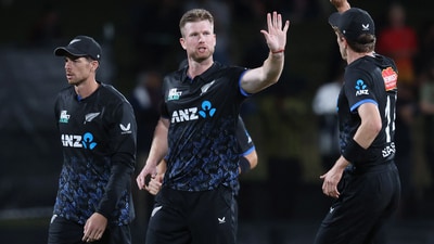 Lockie Ferguson and Ben Sears were the pick of the bowlers for New Zealand. Both snared three wickets apiece. (AFP) Lockie Ferguson and Ben Sears were the pick of the bowlers for New Zealand. Both snared three wickets apiece. (AFP)