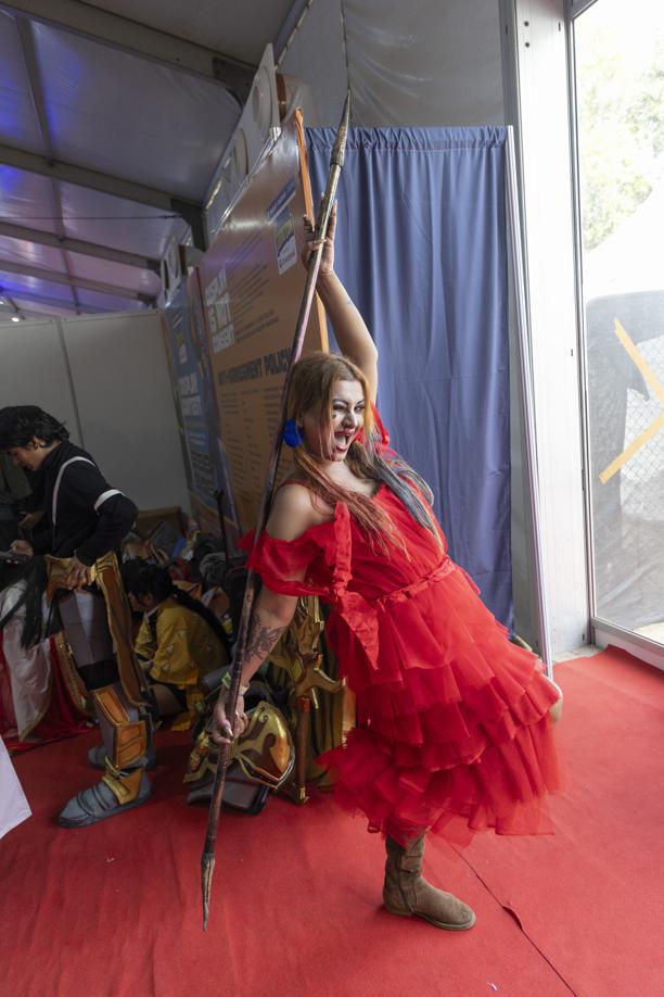 Chhavi Batra cosplayed as comic book character Harley Quinn. (Photos: Raajessh Kashyap/ HT)
